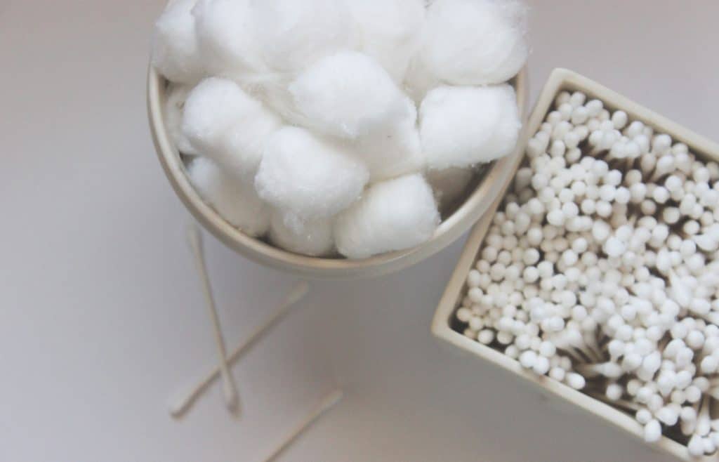 cotton balls cotton swabs plumbing