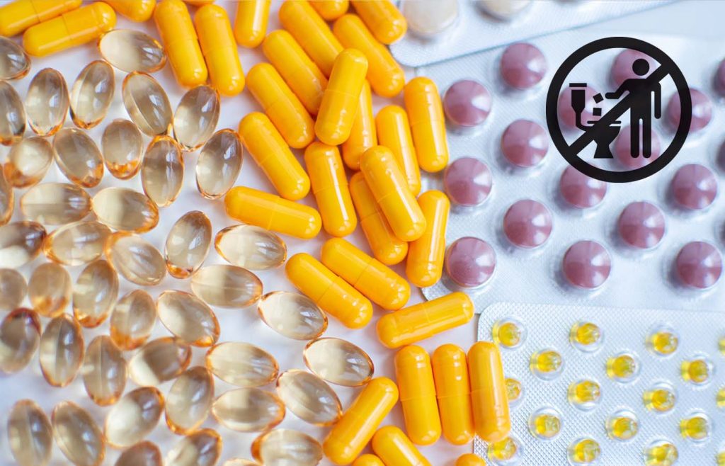 medicine pills do not flush down toilet