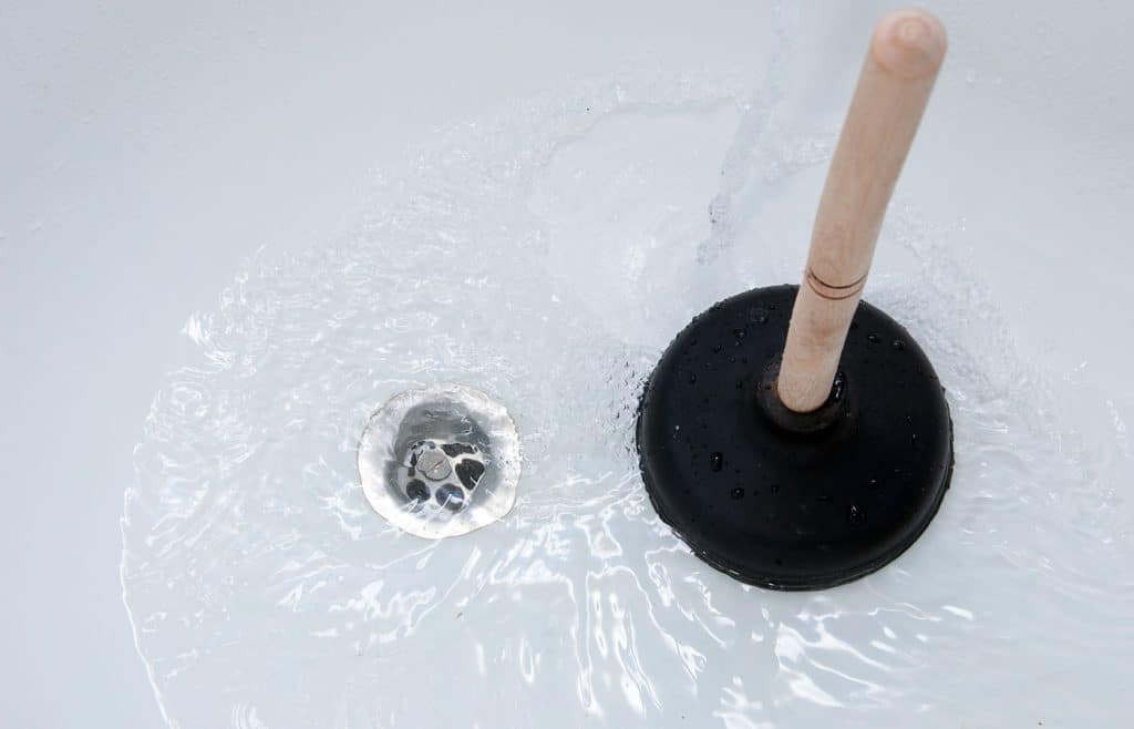 plunger in shower