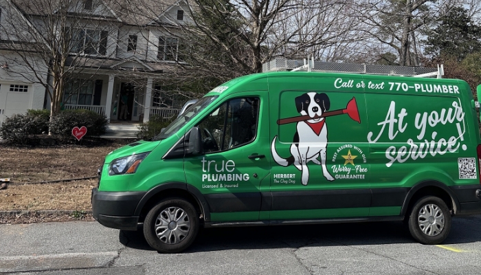 True Plumbing Van At Atlanta Home