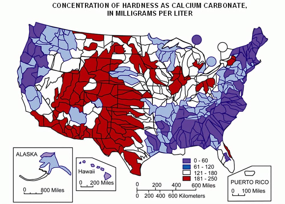 us water hardness map true plumbing