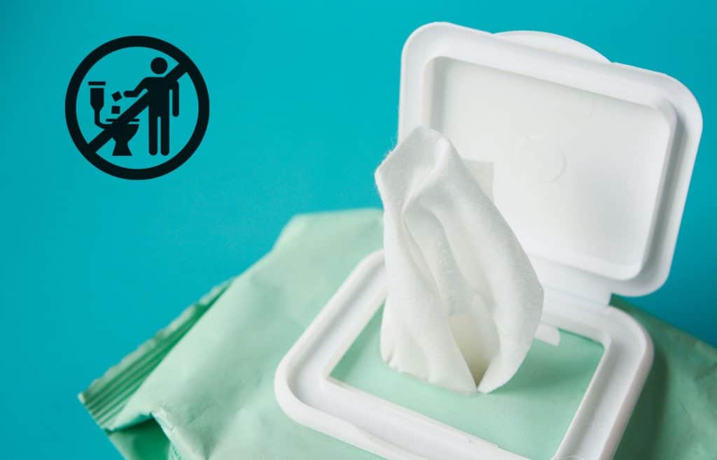 wet wipes do not flush down toilet